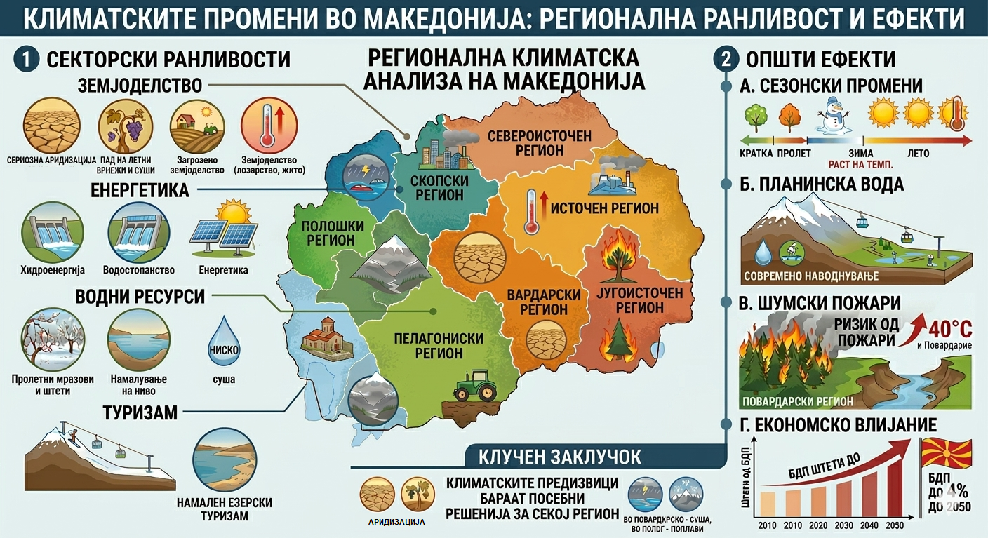 Климатски промени во Македонија — регионална ранливост и ефекти